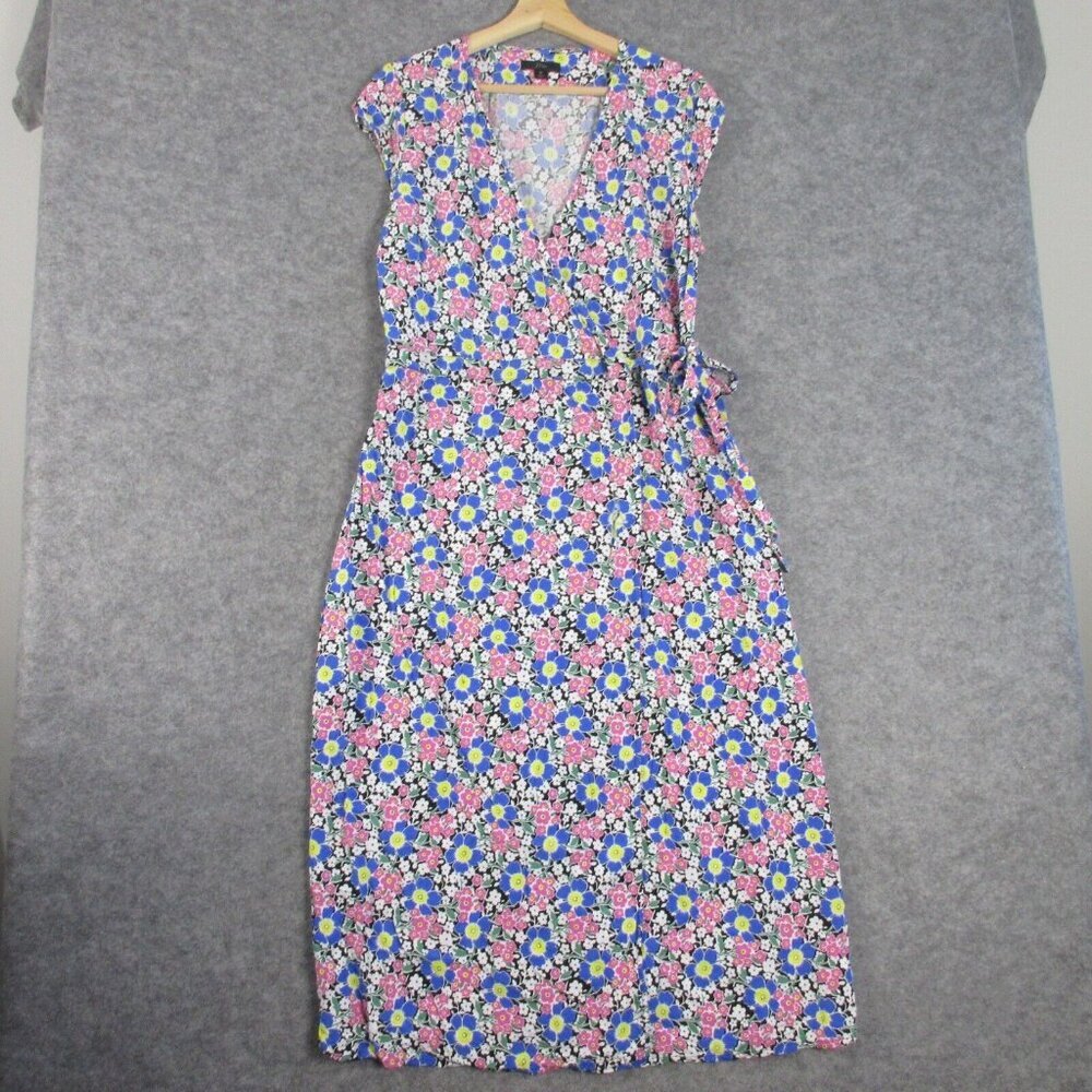 J. Crew Floral Wrap Midi Dress